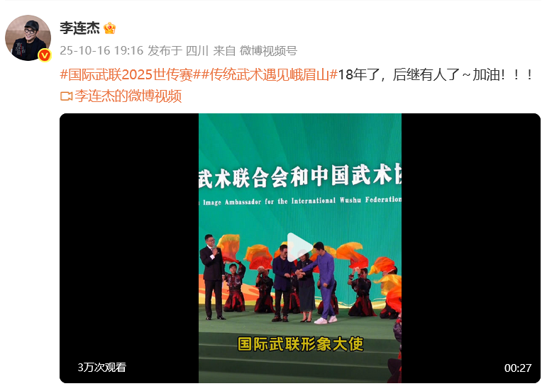 个人首部电, 传统武术锦, 卸任后的李